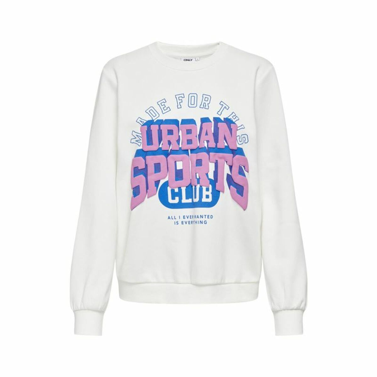 Women’s Sweatshirt without Hood Only Onlkimmie White L