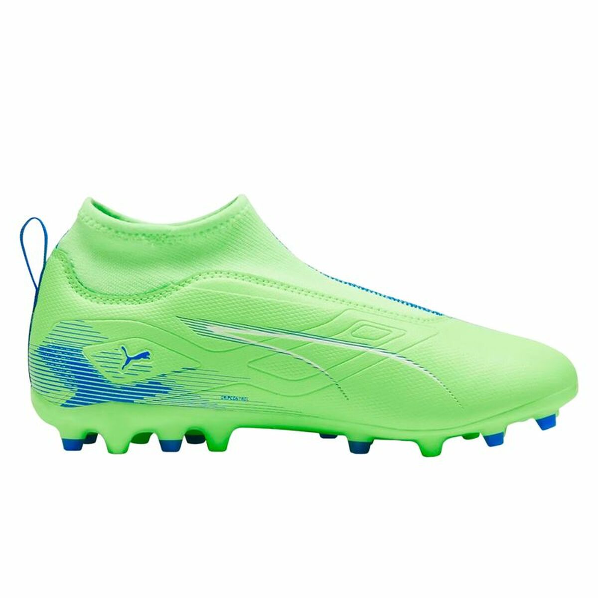 Childrens Football Boots Puma Ultra 5 Match+ Ll Mg Green 37.5
