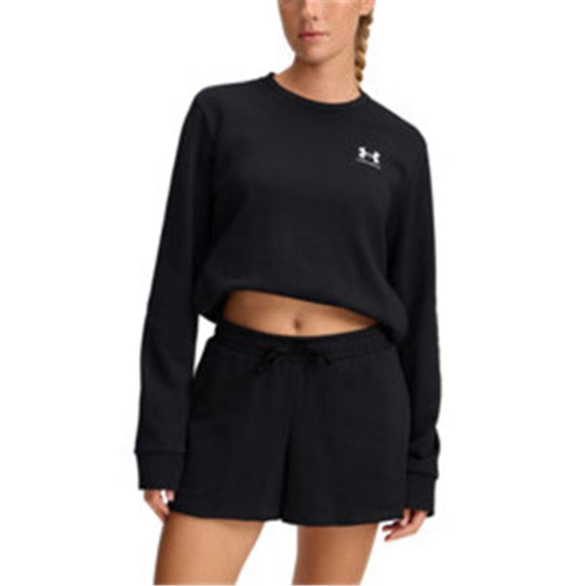 Women’s Sweatshirt without Hood Under Armour Rival Terry Crew Black XS