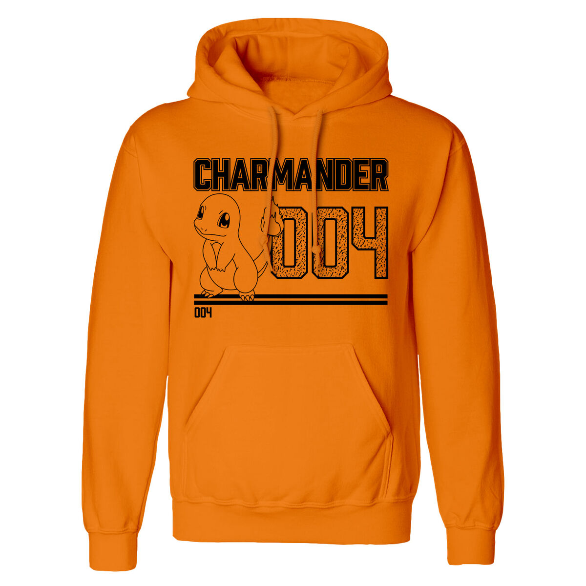 Unisex Hoodie Pokémon Charmander Line Art Orange S