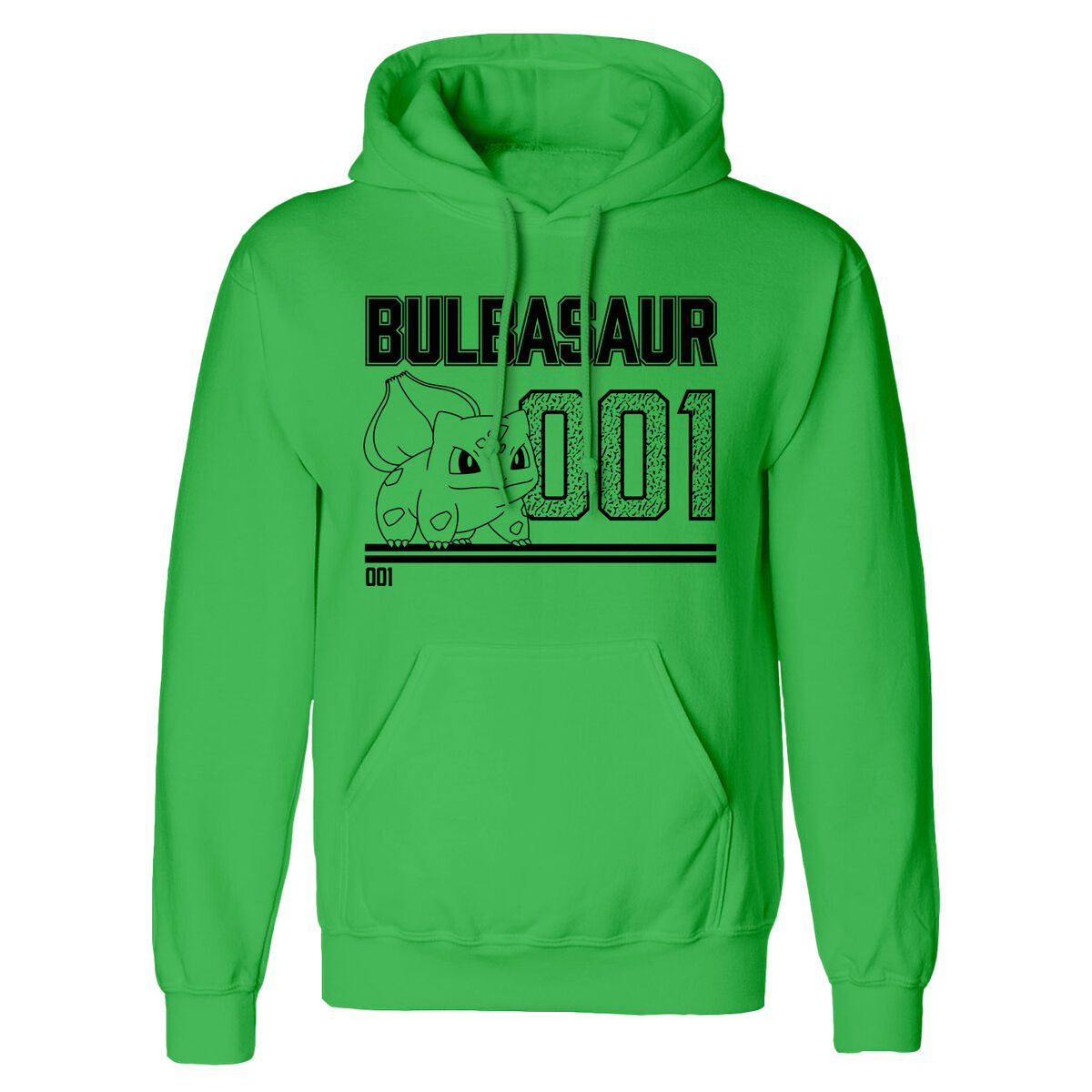 Unisex Hoodie Pokémon Bulbasaur Line Art Green XXL