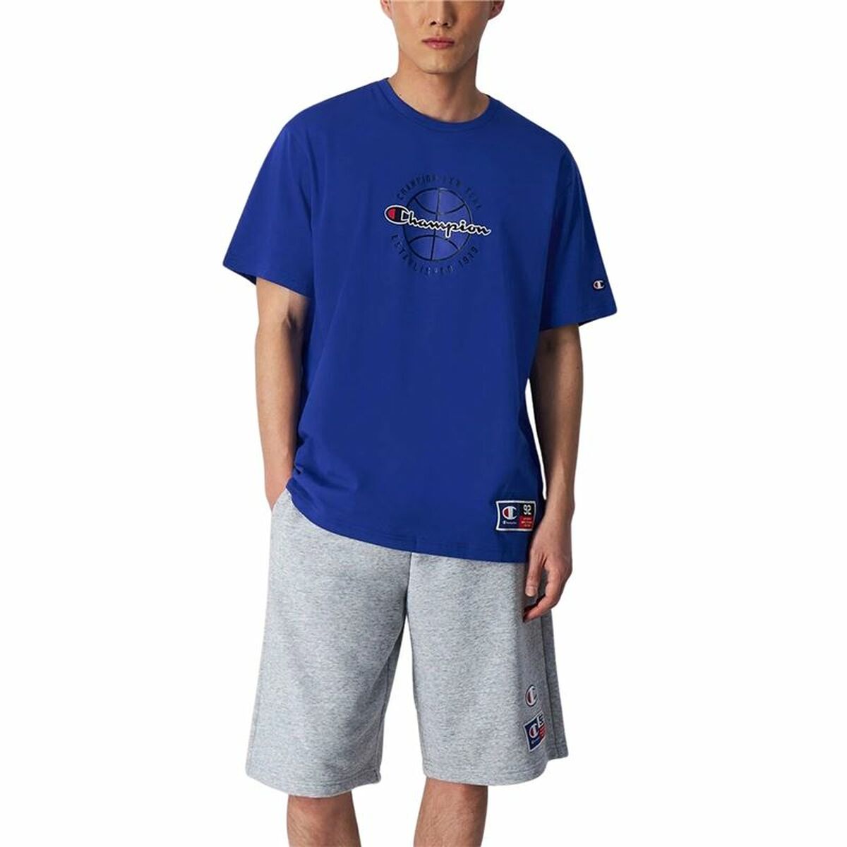 Men’s Short Sleeve T-Shirt Champion Crewneck S