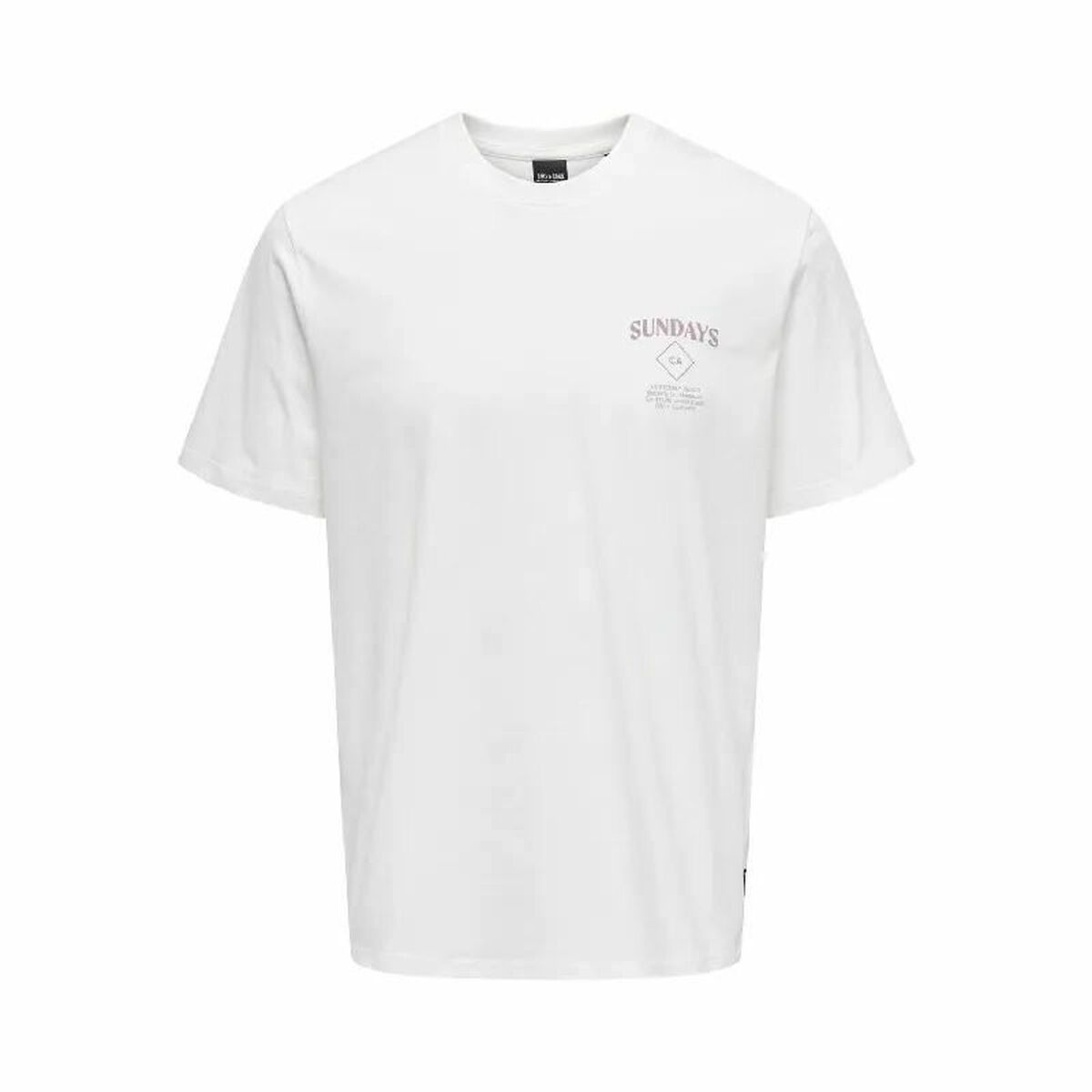 Men’s Short Sleeve T-Shirt Only & Sons Onskye Reg White L