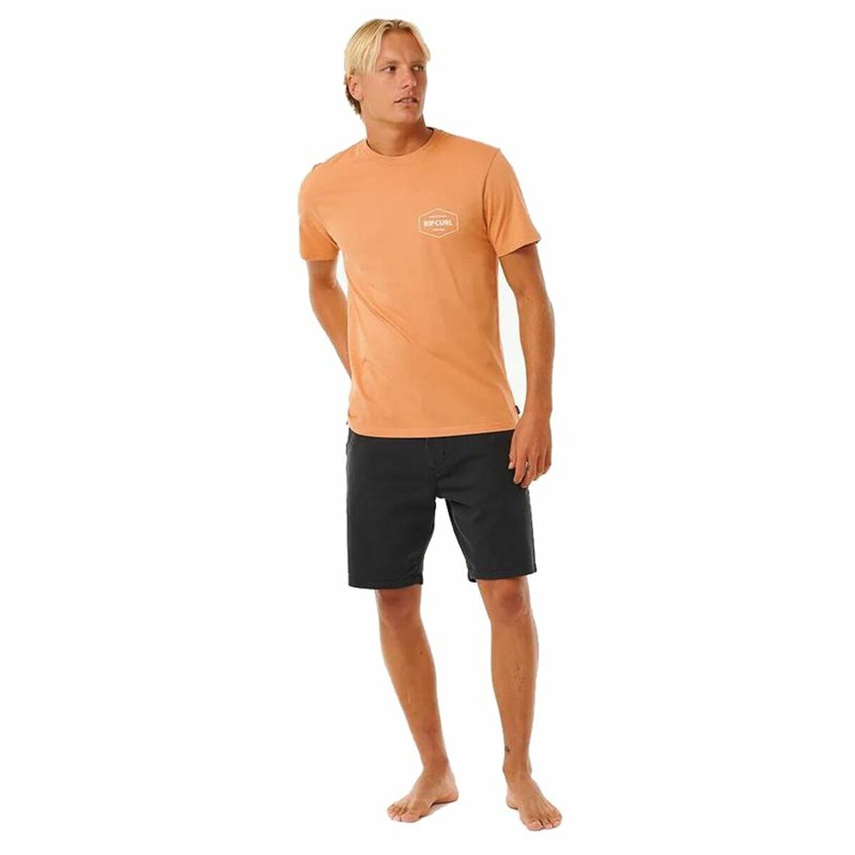 Short-sleeve Sports T-shirt Rip Curl Stapler  Light brown S