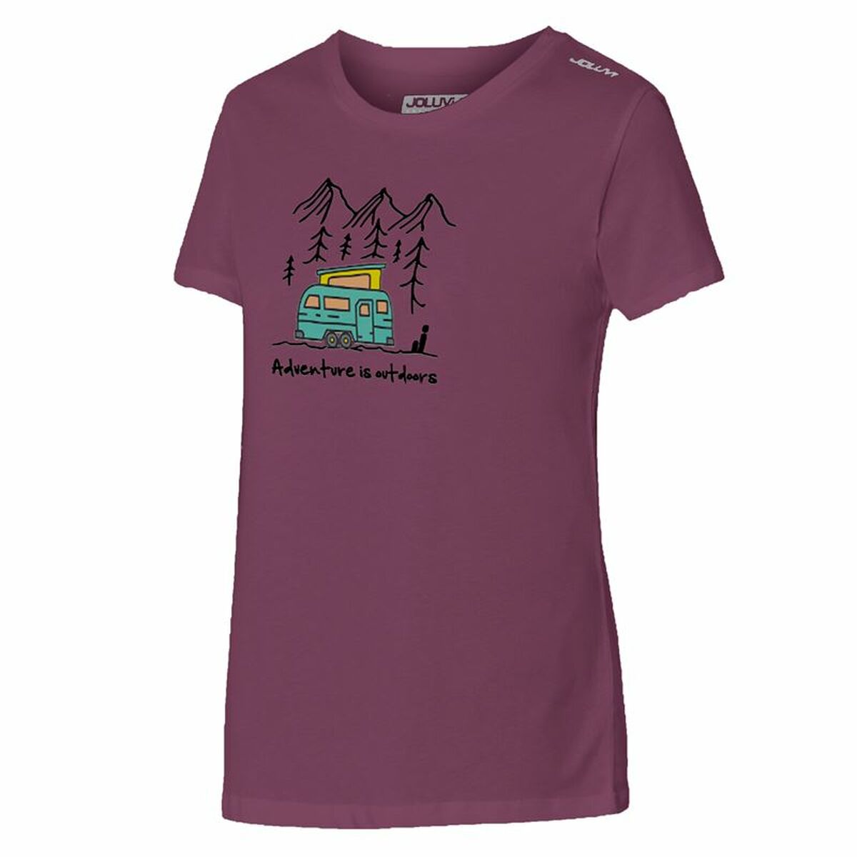 Women’s Short Sleeve T-Shirt Joluvi Adventure  Crimson Red S